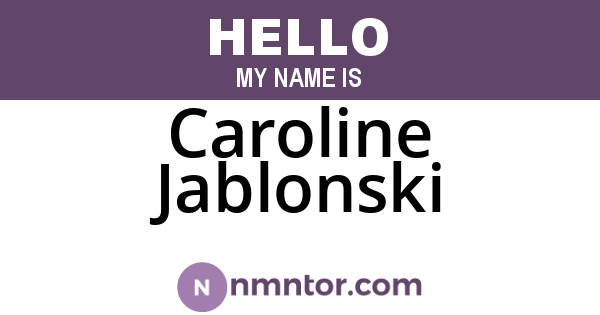 Caroline Jablonski
