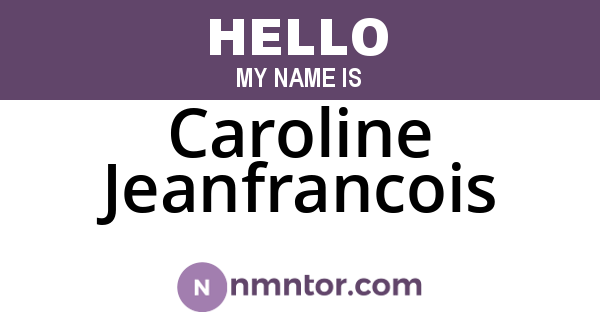 Caroline Jeanfrancois