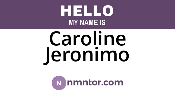 Caroline Jeronimo