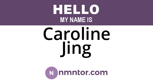 Caroline Jing