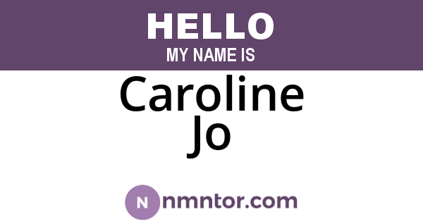 Caroline Jo