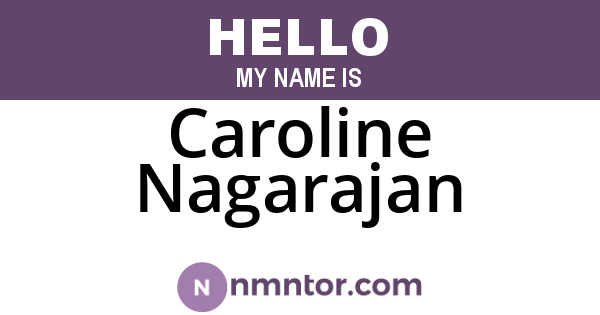 Caroline Nagarajan
