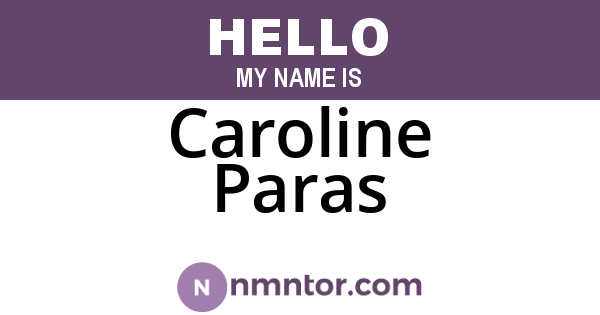 Caroline Paras