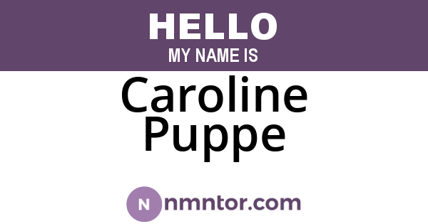 Caroline Puppe