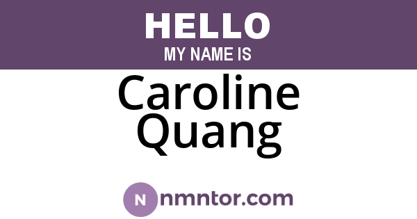 Caroline Quang