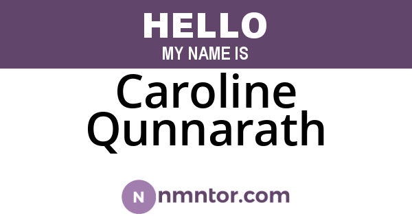 Caroline Qunnarath
