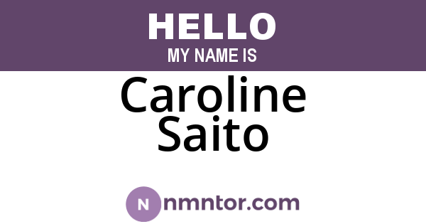 Caroline Saito