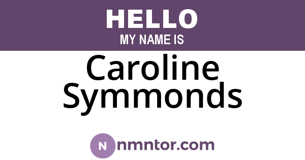 Caroline Symmonds