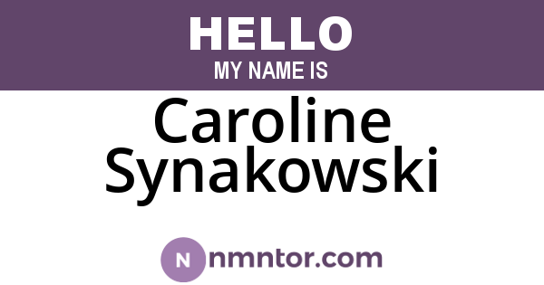 Caroline Synakowski