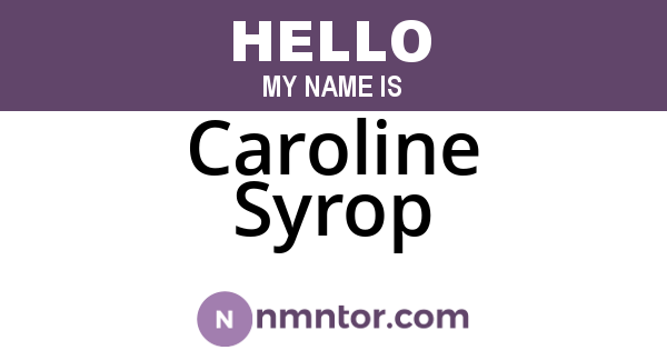 Caroline Syrop