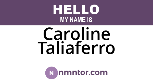 Caroline Taliaferro