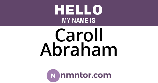 Caroll Abraham