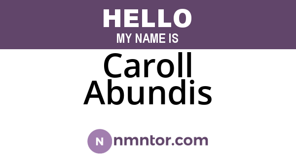 Caroll Abundis