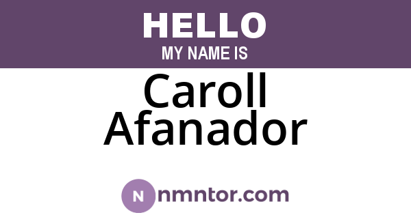 Caroll Afanador
