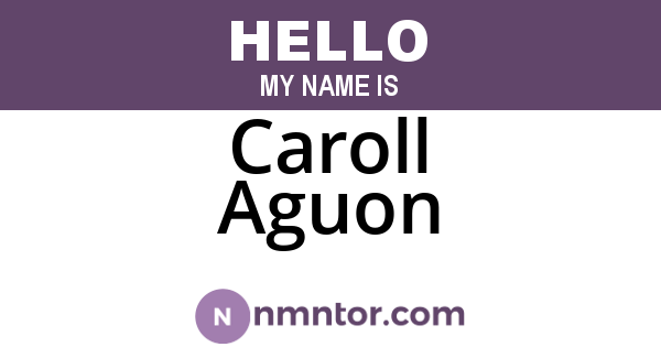 Caroll Aguon