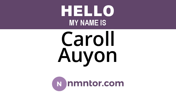 Caroll Auyon