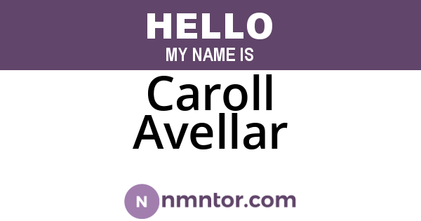 Caroll Avellar