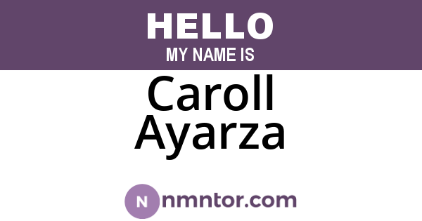 Caroll Ayarza