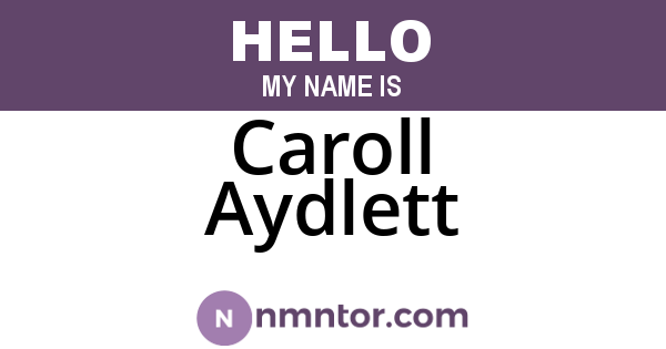 Caroll Aydlett