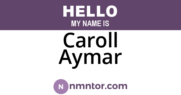 Caroll Aymar