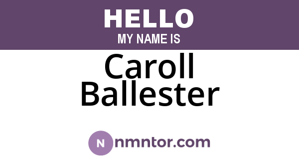 Caroll Ballester