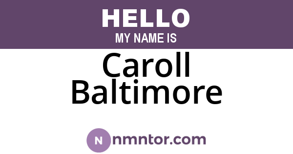 Caroll Baltimore