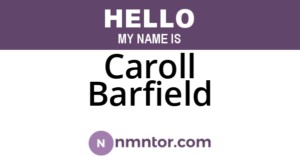 Caroll Barfield