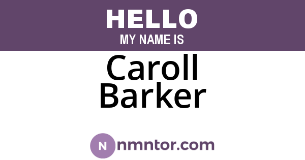 Caroll Barker