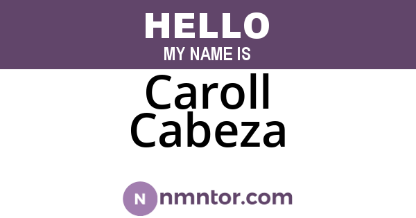 Caroll Cabeza