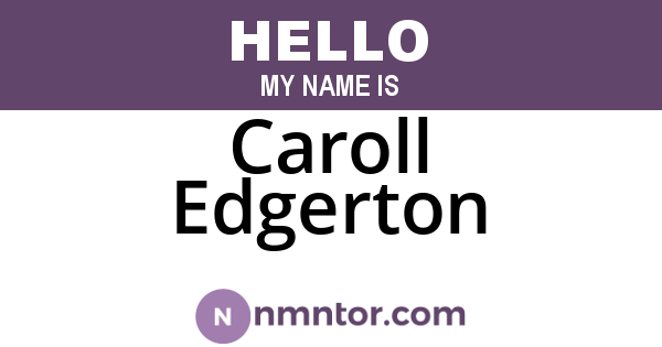 Caroll Edgerton