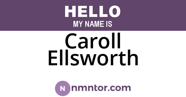 Caroll Ellsworth