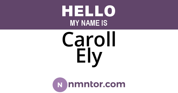 Caroll Ely