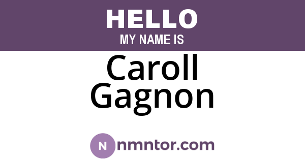 Caroll Gagnon