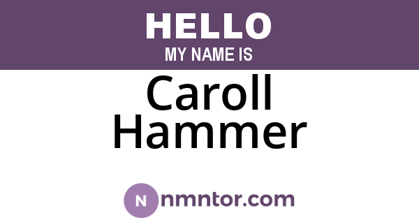 Caroll Hammer