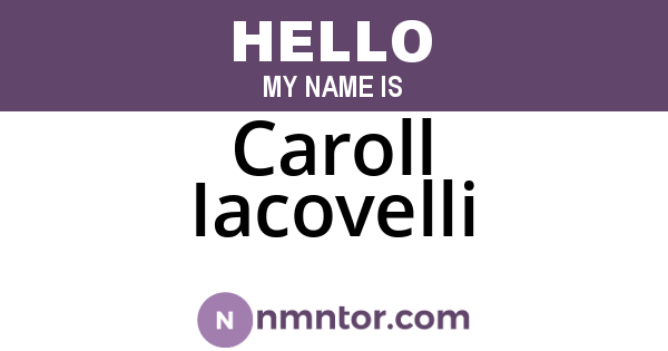 Caroll Iacovelli