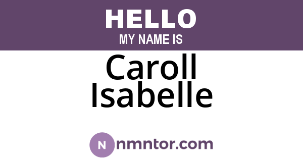 Caroll Isabelle