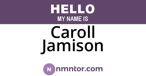 Caroll Jamison