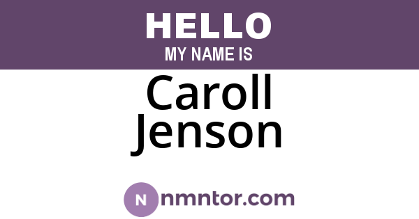 Caroll Jenson