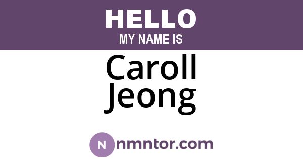 Caroll Jeong