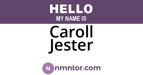Caroll Jester