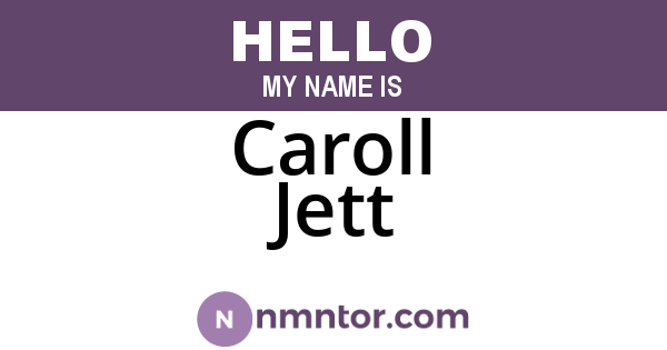 Caroll Jett