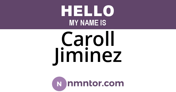 Caroll Jiminez