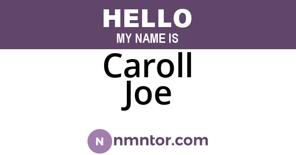 Caroll Joe