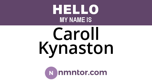 Caroll Kynaston