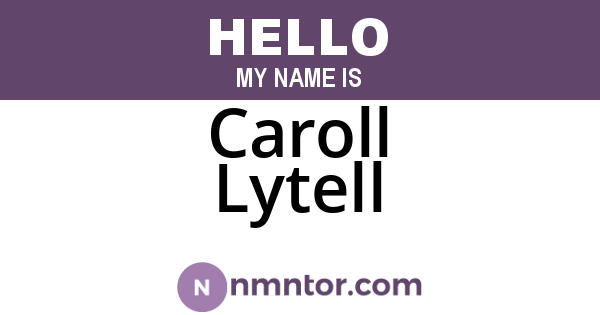 Caroll Lytell