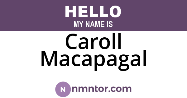 Caroll Macapagal