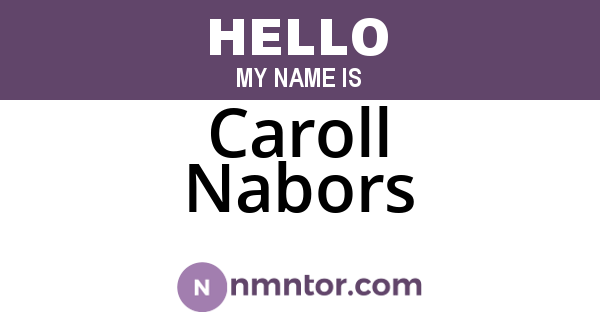 Caroll Nabors