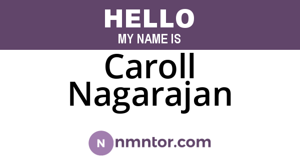Caroll Nagarajan