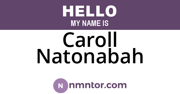 Caroll Natonabah