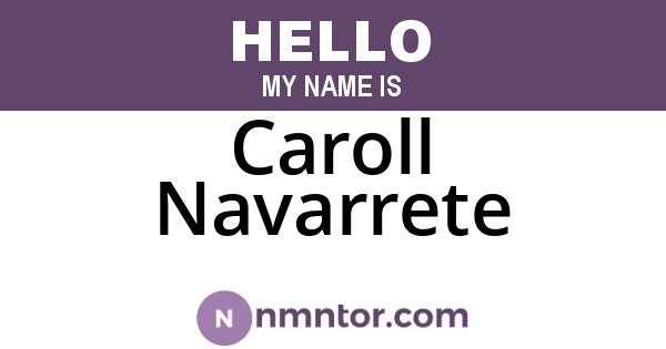 Caroll Navarrete